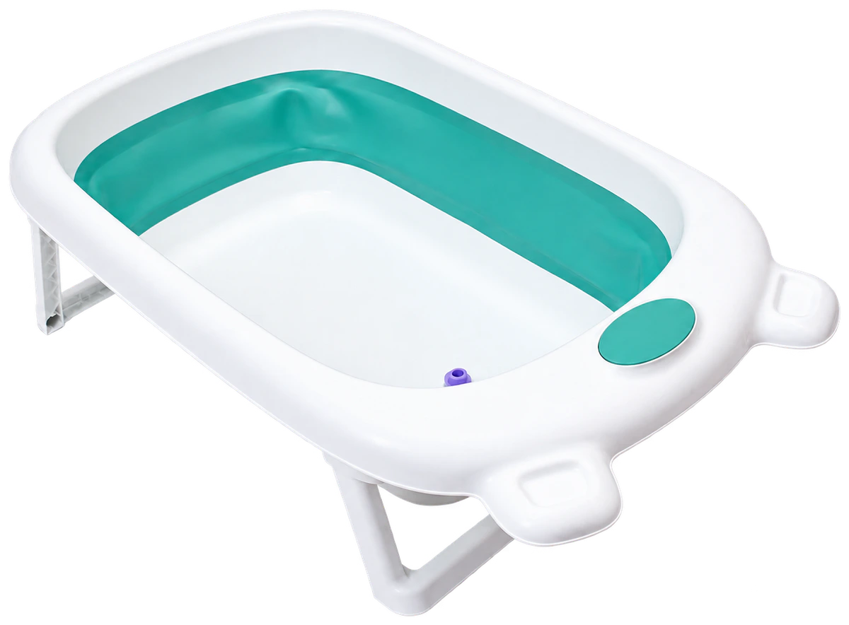 Cool Baby white and teal foldable baby bathtub