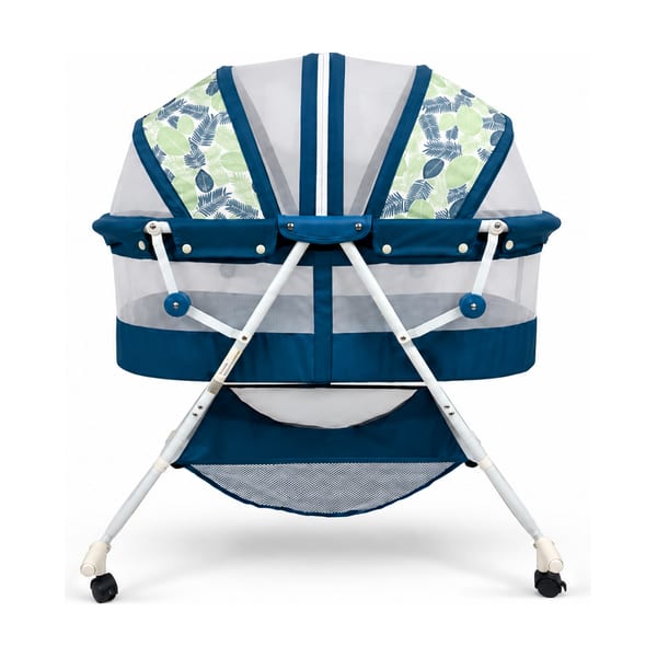 Bedside bassinet model 805 in navy, front view