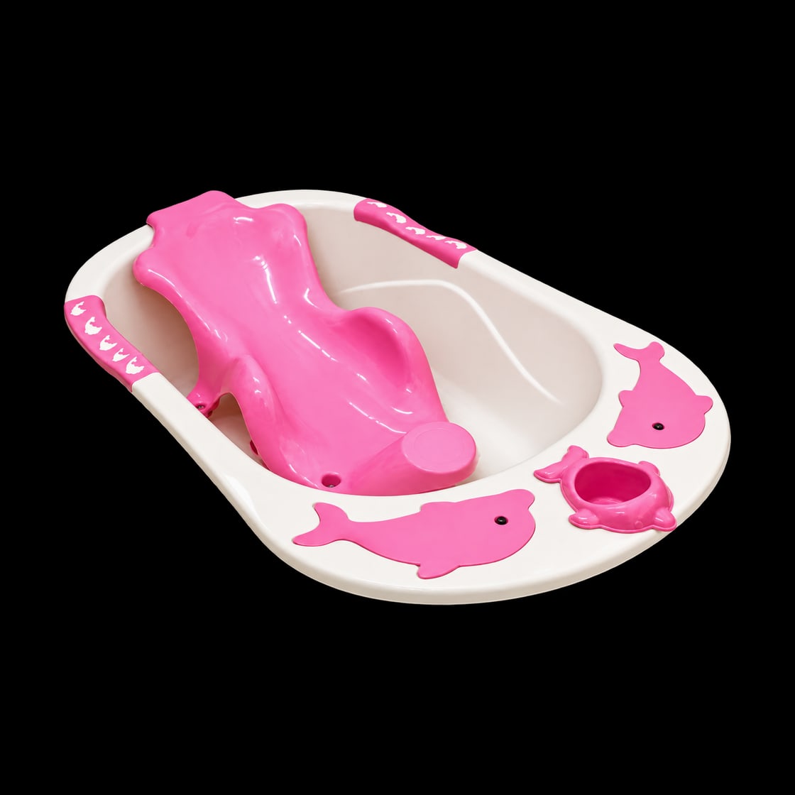 Baby bathtub model 802 in pink, front view