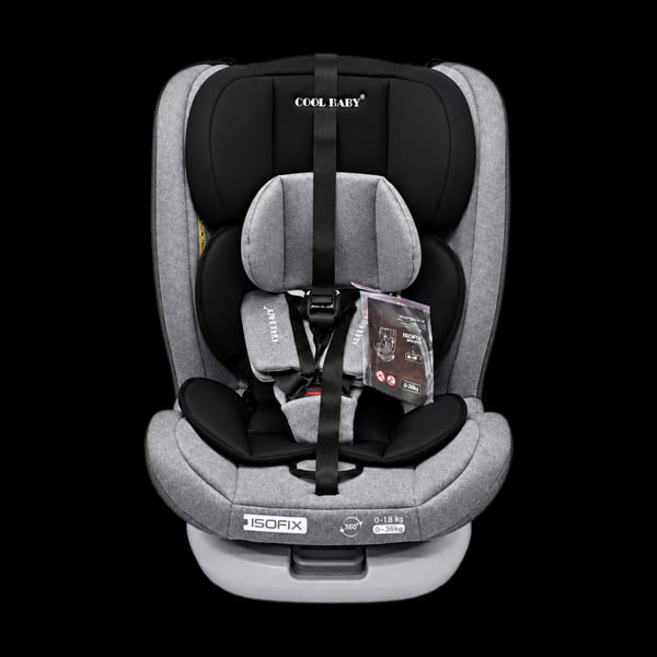 Car seat model 223A in grey & black, front view