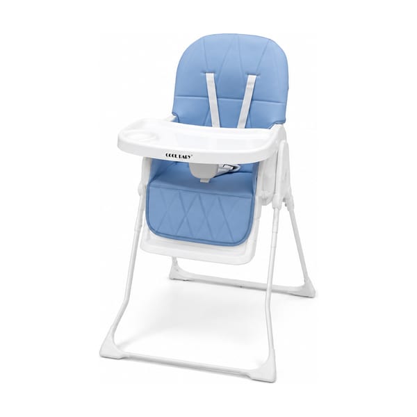High chair model H003 in blue & white, front view