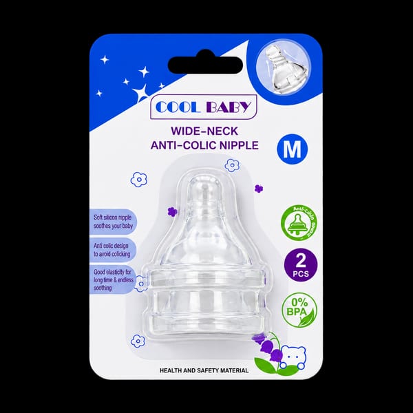 Cool Baby wide-neck nipple model CB1903 in m, front view