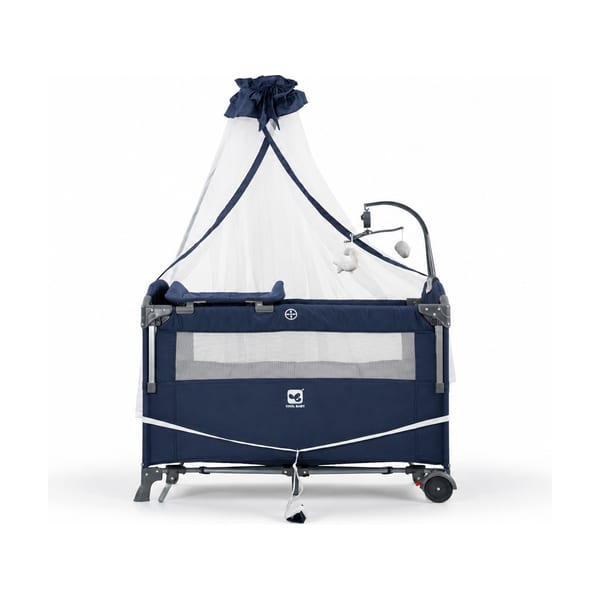 Playpen and travel cot model 995 in navy, front view