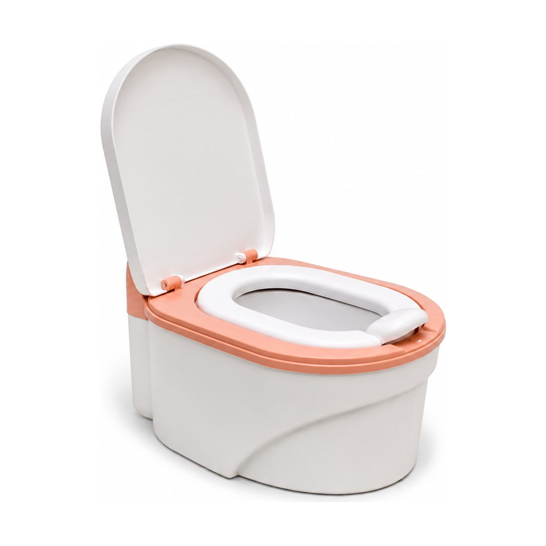 Potty chair model 518 in coral, front view