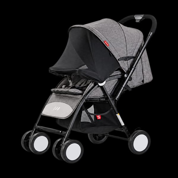 Stroller model 106 in grey, front view
