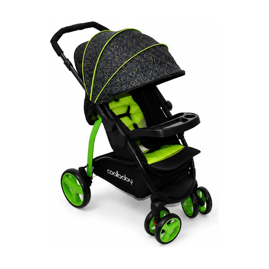 Stroller model 6795DC in green & black, front view
