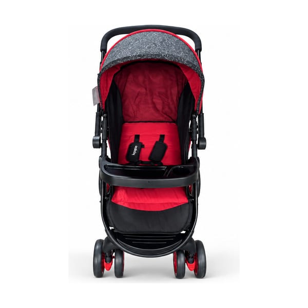 Stroller model 6795DC in red & black, front view