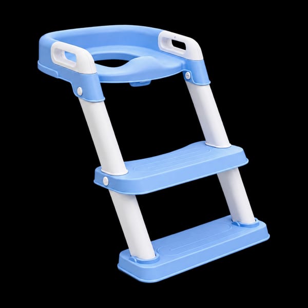Ladder toilet trainer model 2055 in blue, front view