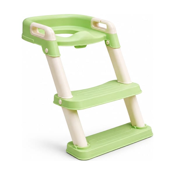 Ladder toilet trainer model 2055 in green, front view