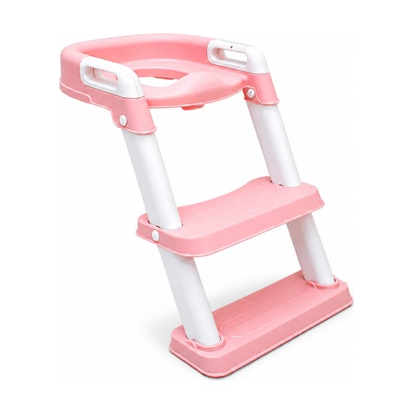 Ladder toilet trainer model 2055 in pink, front view