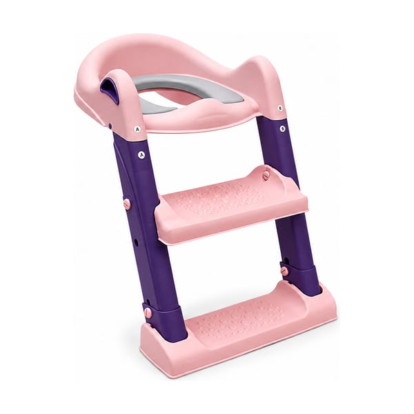 Ladder toilet trainer model 8858 in pink & purple, front view