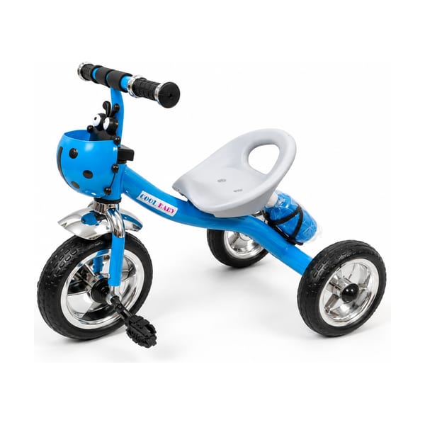Tricycle model 1614 in blue, front view