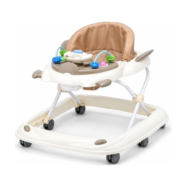 Activity baby walker model 101 in beige & white, front view
