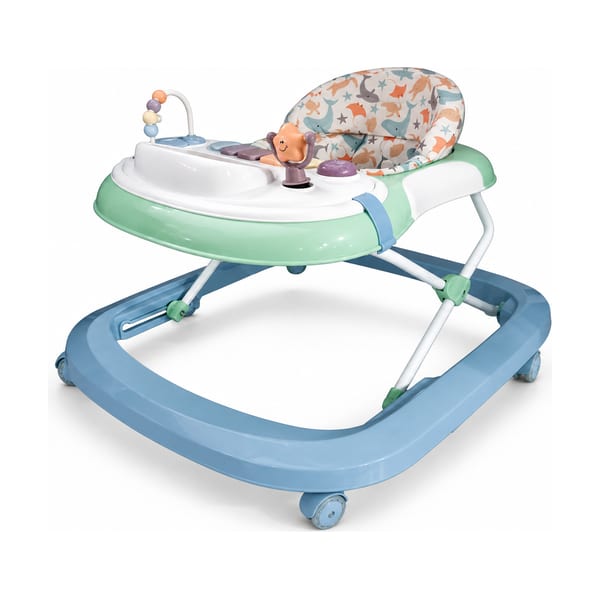 Activity baby walker model 1125 in beige & green, front view